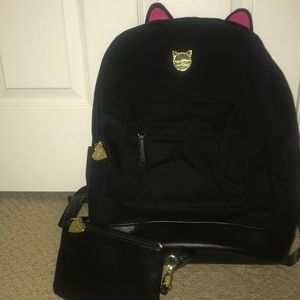 NEW with tags!! Betsey Johnson cat ear backpack